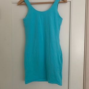 DIVIDED by H&M blue bodycon casual tank dress
